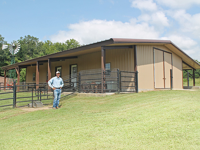 Located at the edge of Tahlequah, Okla., Bill Rosener has built a highly useful, 1,320-square-foot building with separate clean and dirty work areas. (Progressive Farmer photo)